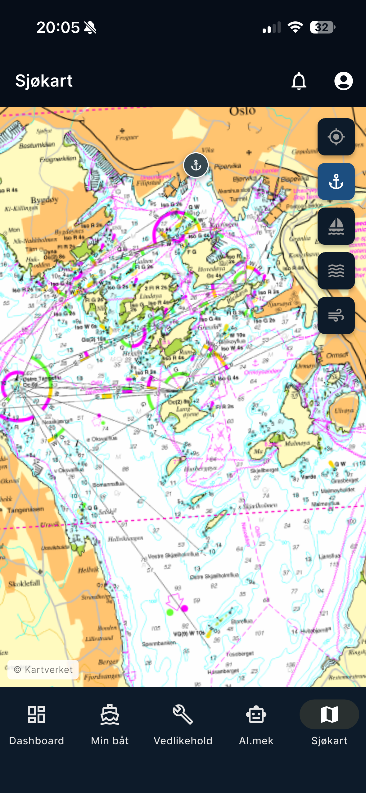 Sjøkart fra Kartverket